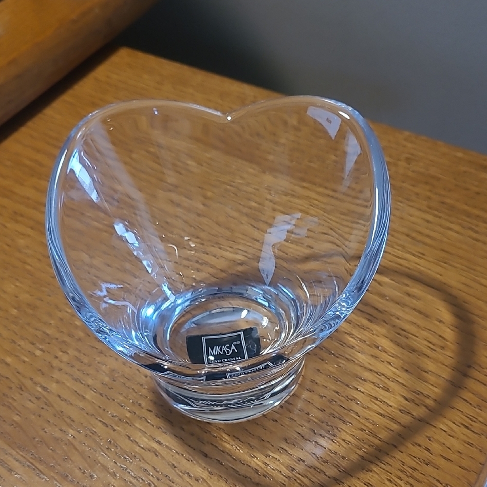 Mikasa Heart-Shaped Glass Bowl
